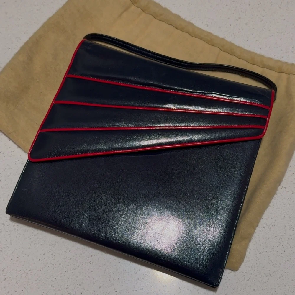 Ted Lapidus Black/Red Leather Wallet/purse - Picture 4 of 4